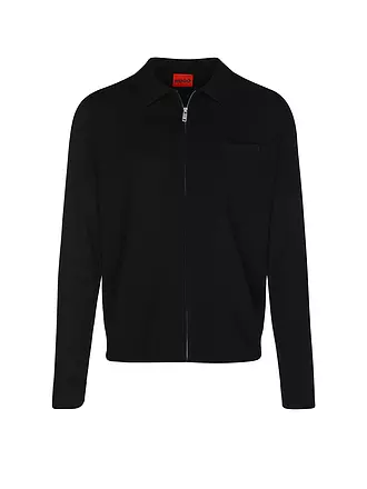 HUGO | Strickjacke SAN JEAN | schwarz