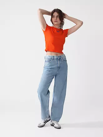 HUGO | T-Shirt Cropped Fit | hellgrün