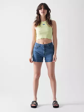 HUGO | Top Cropped Fit | hellblau