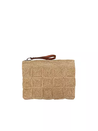 IBELIV | Strohtasche - Clutch TANALA | beige