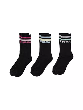 IMPALA | Socken 3er Pkg pastel | schwarz