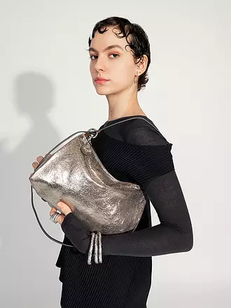 INA KENT | Ledertasche - Umhängetasche ORNAMENT Ed. 2 | silber