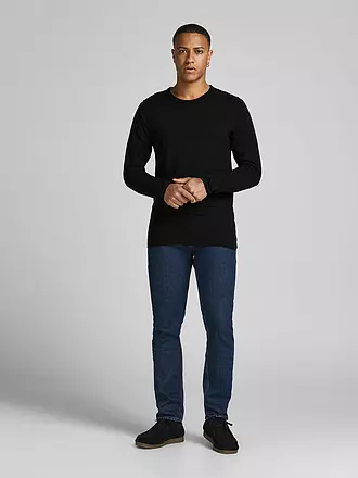 JACK & JONES | Basic Langarmshirt | schwarz