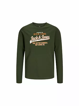 JACK & JONES | Jungen Langarmshirt  JJELOGO | olive