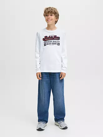 JACK & JONES | Jungen Langarmshirt JJELOGO | weiss