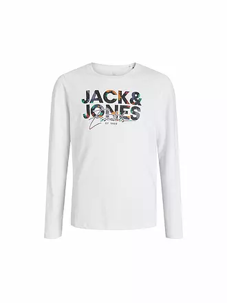 JACK & JONES | Jungen Langarmshirt JJGEPLAS | weiss