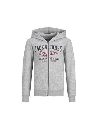JACK & JONES | Jungen Sweatjacke JJELOGO | hellgrau