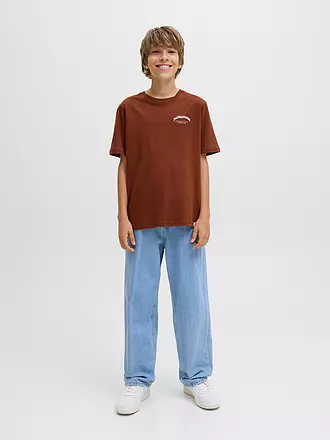 JACK & JONES | Jungen T-Shirt JJEBRANDES | dunkelrot