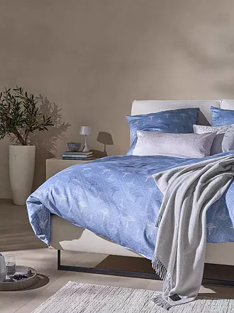 JOOP | Satin Bettwäsche CORNFLOWER CHARM 2x 70x90cm/200x200cm Ocean | hellblau