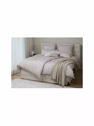 JOOP | Satin Bettwäsche CORNFLOWER CHARM 2x 70x90cm/200x200cm Vanille | hellgrau