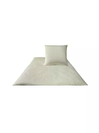 JOOP | Satin Bettwäsche Cornflower 70x90cm / 140x200cm Silber | creme