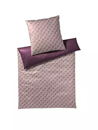 JOOP | Satin Bettwäsche Cornflower Double 70x90cm / 140x220cm Rose | dunkelrot