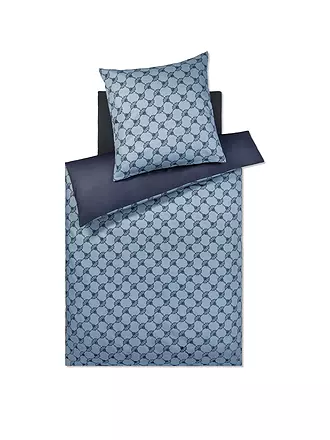 JOOP | Satin Bettwäsche Cornflower Double 70x90cm / 140x220cm Rose | dunkelblau