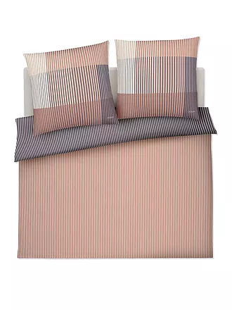 JOOP | Satin Bettwäsche DIVIDED 2x 70x90cm / 200x200cm Blush | hellgrau