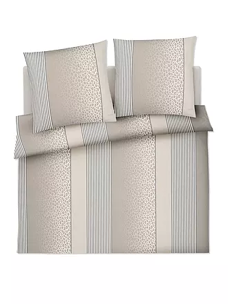 JOOP | Satin Bettwäsche LEO 2x 70x90cm / 200x200cm Vanilla | beige