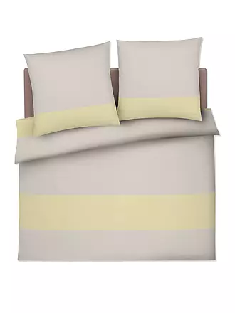 JOOP | Satin Bettwäsche SPLIT 2x 70x90cm / 200x200cm Vanilla | hellgrau