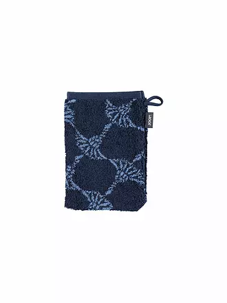 JOOP | Waschhandschuh Cornflower 16x22cm Graphit | dunkelblau