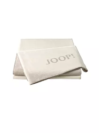 JOOP | Wohndecke - Plaid 150x200cm Uni Doubleface Silber/Navy | creme