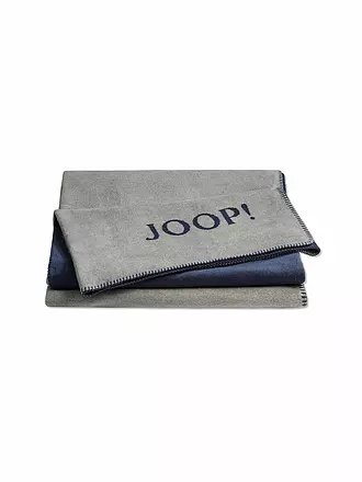 JOOP | Wohndecke - Plaid 150x200cm Uni Doubleface Silber/Navy | silber