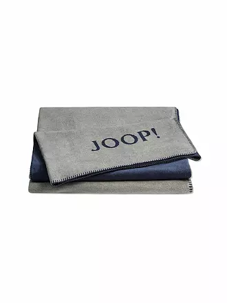 JOOP | Wohndecke - Plaid 150x200cm Uni Doubleface Silber/Navy | 