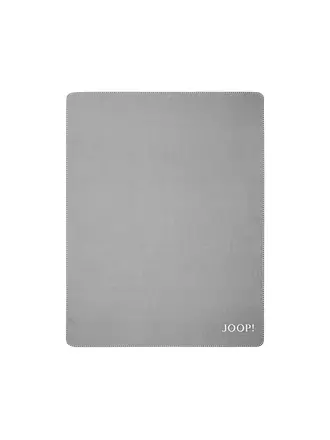 JOOP | Wohndecke - Plaid 150x200cm Uni Doubleface Silber/Navy | grau