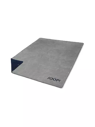 JOOP | Wohndecke - Plaid 150x200cm Uni Doubleface Silber/Navy | 