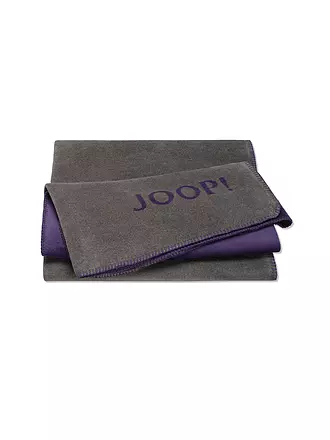 JOOP | Wohndecke UNI-DOUBLEFACE 150x200cm Schiefer/Violett | dunkelrot