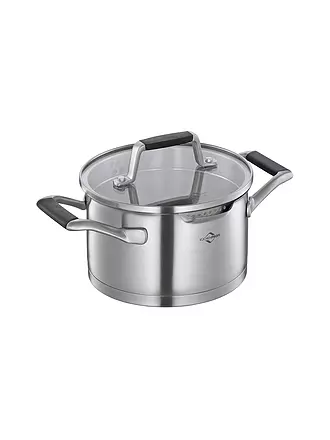 KÜCHENPROFI | Kochtopf  16cm/1,7l BOLOGNA Edelstahl/Schwarz | silber