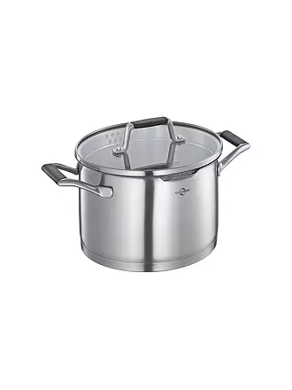 KÜCHENPROFI | Kochtopf  20cm/4l BOLOGNA Edelstahl/Schwarz | silber