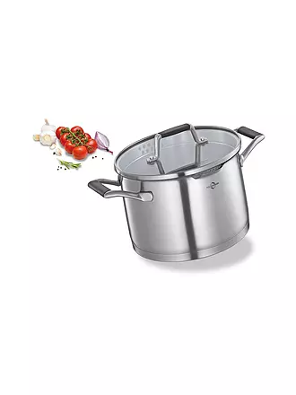 KÜCHENPROFI | Kochtopf  20cm/4l BOLOGNA Edelstahl/Schwarz | silber