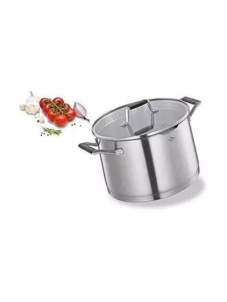 KÜCHENPROFI | Kochtopf  24cm/6,7l BOLOGNA Edelstahl/Schwarz | silber