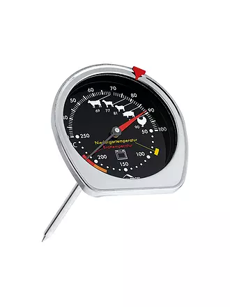 KÜCHENPROFI | Ofen- / Bratenthermometer 14cm Schwarz | schwarz