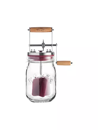 KILNER | Butterfass mit Kurbel 1l Glas/Edelstahl | 