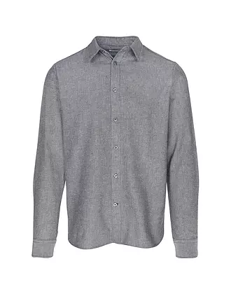 KNOWLEDGE COTTON APPAREL | Flanellhemd Slim Fit | hellgrau