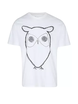 KNOWLEDGE COTTON APPAREL | T-Shirt BIG OWL | hellblau