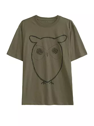 KNOWLEDGE COTTON APPAREL | T-Shirt BIG OWL | blau