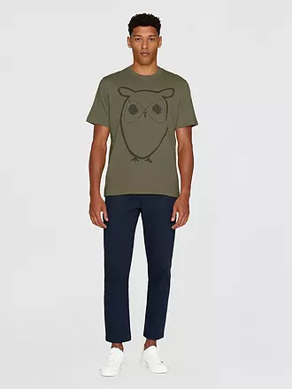 KNOWLEDGE COTTON APPAREL | T-Shirt BIG OWL | blau