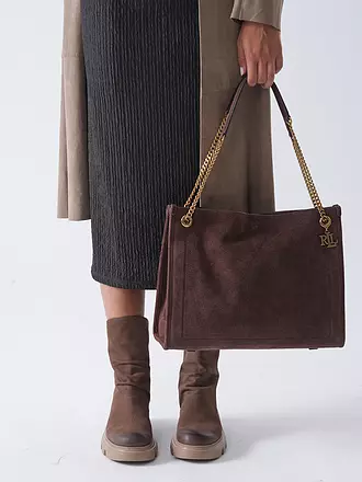 LAUREN RALPH LAUREN | Ledertasche - Shopper BRADLYN Large | braun