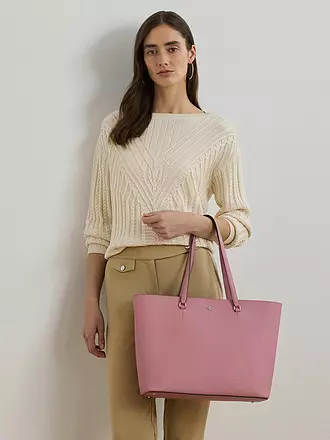 LAUREN RALPH LAUREN | Ledertasche - Shopper KARLY TOTE Large | weiss