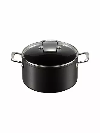 LE CREUSET | Aluminium-Antihaft Fleischtopf mit Deckel 24cm/6l Schwarz | schwarz