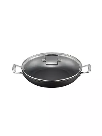 LE CREUSET | Aluminium-Antihaft Profipfanne mit Glasdeckel 30cm Schwarz | schwarz