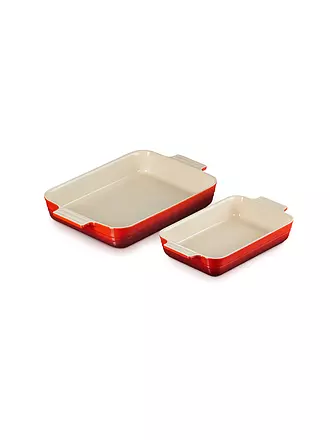 LE CREUSET | Auflaufform Set 2-er Klassik 26cm/32cm Ofenrot | rot
