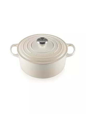 LE CREUSET | Bräter rund 24cm/4,2l SIGNATURE Azure | creme