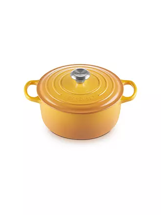 LE CREUSET | Bräter rund 24cm/4,2l SIGNATURE Azure | gelb