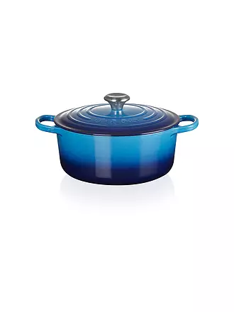 LE CREUSET | Bräter rund SIGNATURE 26cm Flint | blau