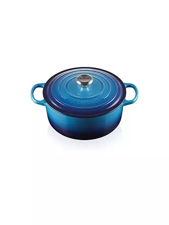 LE CREUSET | Bräter rund SIGNATURE 26cm Flint | blau