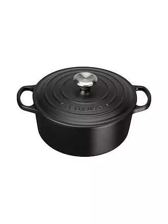 LE CREUSET | Bräter rund Signature 24cm/4,2l Meringue | schwarz