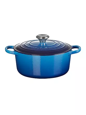 LE CREUSET | Bräter rund Signature 24cm/4,2l Meringue | blau