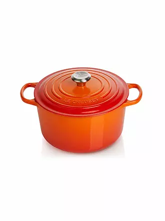 LE CREUSET | Bräter rund hoch SIGNATURE 24cm Azure | orange