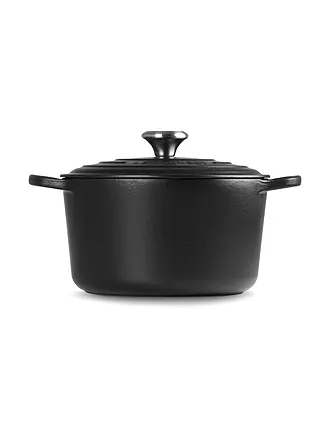 LE CREUSET | Bräter rund hoch SIGNATURE 24cm Schwarz | dunkelrot